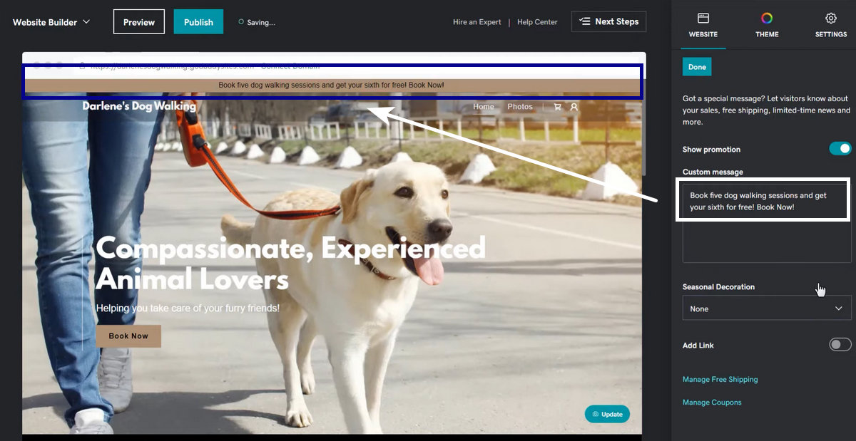 GoDaddy promo banner